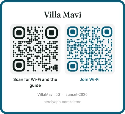 Wi-Fi'lı masa kartı